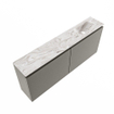 MONDIAZ TURE-DLUX 120cm toiletmeubel Smoke. EDEN wastafel Glace positie rechts. Met 1 kraangat. SW1103574