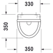 Duravit Starck 3 urinoir met aan-afvoer verdekt wit 0314803
