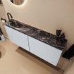 MONDIAZ TURE-DLUX 120cm toiletmeubel Clay. EDEN wastafel Lava positie links. Met 1 kraangat. SW1103785