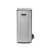 Brabantia Bo Pedaalemmer - 2x30 liter - 2 kunststof binnenemmers - matt steel fingerprint proof SW1117456