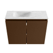 MONDIAZ TURE-DLUX 60cm toiletmeubel Rust. EDEN wastafel Opalo positie links. Zonder kraangat. SW1104524