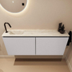 MONDIAZ TURE-DLUX 120cm toiletmeubel Cale. EDEN wastafel Ostra positie links. Met 1 kraangat. SW1104776