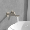 Villeroy & Boch Antao 2-gats eengreeps wandmengkraan - zonder Push-Open afvoergarnituur - Matt Brushed Nickel (RVS) SW974179