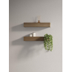Looox Wood collection shelf BoX 90cm met bodemplaat rvs geborsteld eiken RVS geborsteld SW73153