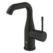 Grohe Essence New 1-gats wastafelkraan m-size m. gladde body voorsprong 11.4cm phantom black SW901443