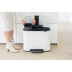 Brabantia Bo Pedaalemmer - 11+23 liter - 2 kunststof binnenemmers - wit SW1026526