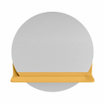 Mondiaz SPOT Badkamerspiegel - rond 50cm - spiegelplanchet - kleur Ocher SW1235561