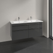Villeroy & Boch Venticello wastafelonderkast 125.3x59cm 4x lade glossy grey GA43421