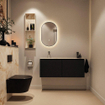MONDIAZ TURE-DLUX 120cm toiletmeubel Urban. EDEN wastafel Frappe positie links. Zonder kraangat. SW1102642