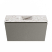 MONDIAZ TURE-DLUX 80cm toiletmeubel Smoke. EDEN wastafel Glace positie midden. Zonder kraangat. SW1103551