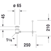 Duravit kniehevelventiel verticaal chroom 0290468