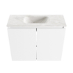 MONDIAZ TURE-DLUX 60cm toiletmeubel Talc. EDEN wastafel Ostra positie midden. Met 1 kraangat. SW1104647