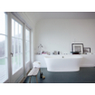 Duravit Cape Cod half vrijstaand bad - 190x90x64cm - DuraSolid - wit 0300898
