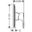 Hansgrohe Talis e afdekset douchekraan chroom SW31950