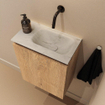 MONDIAZ TURE-DLUX Toiletmeubel - 40cm - Washed Oak - EDEN - wastafel Opalo - positie rechts - Zonder kraangat SW1126214