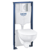 GROHE Solido Bau toiletset - Rapid SL inbouwreservoir - softclose zitting - bedieningsplaat chroom - glans Wit SW816681