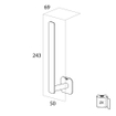 Tiger Colar Reserverolhouder RVS geborsteld 5x24.3x6.9cm SW106818