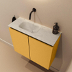 MONDIAZ TURE-DLUX 60cm toiletmeubel Ocher. EDEN wastafel Opalo positie links. Zonder kraangat. SW1104400