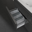 Villeroy & Boch Venticello wastafelonderkast 125.3x59cm 4x lade glossy grey GA43421