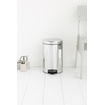 Brabantia NewIcon Pedaalemmer - 12 liter - kunststof binnenemmer - brilliant steel SW767503