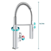 GROHE Eurocube Keukenkraan - 2 straalsoorten - met profesionele handdouche - chroom 0438105