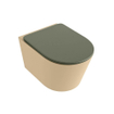 MONDIAZ LAVIE wandclosetpack - 36x53cm - diepspoel - rimless - Sand (beige) - softclose - quick-release - toiletzitting - Army (groen) SW1208582