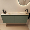 MONDIAZ TURE-DLUX 120cm toiletmeubel Army. EDEN wastafel Frappe positie rechts. Met 1 kraangat. SW1102681