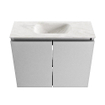 MONDIAZ TURE-DLUX 60cm toiletmeubel Plata. EDEN wastafel Ostra positie midden. Met 1 kraangat. SW1104984