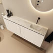 MONDIAZ TURE-DLUX 120cm toiletmeubel Talc. EDEN wastafel Ostra positie rechts. Zonder kraangat. SW1104654