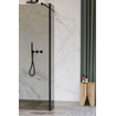 Fortifura Galeria zijwand - 40x200cm - rookglas - 8mm - met hoekprofiel - mat zwart SW925360