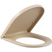 QeramiQ Dely Swirl Toiletset - 36.3x51.7cm - Geberit UP320 Burda inbouwreservoir - 35mm zitting - mat witte metalen bedieningsplaat - ronde knoppen - beige SW1138588