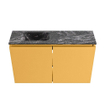 MONDIAZ TURE-DLUX 80cm toiletmeubel Ocher. EDEN wastafel Lava positie links. Met 1 kraangat. SW1103895