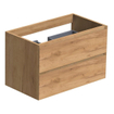 Thebalux Type badkamermeubelset 80x45x50cm 2 softclose lades Greeploos met keramieken wastafel 1 kraangat 1 wasbak navarro eiken SW728171