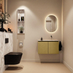 MONDIAZ TURE-DLUX 80cm toiletmeubel Oro. EDEN wastafel Glace positie rechts. Zonder kraangat. SW1103451