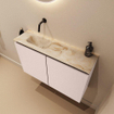 MONDIAZ TURE-DLUX 80cm toiletmeubel Rosee. EDEN wastafel Frappe positie links. Zonder kraangat. SW1102939