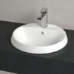 Villeroy & Boch Architectura inbouwwastafel 45x45x17cm Rond 1 kraangat zonder overloopgat Wit Alpin glans Ceramic SW762353