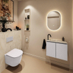MONDIAZ TURE-DLUX 60cm toiletmeubel Cale. EDEN wastafel Ostra positie links. Met 1 kraangat. SW1104743