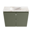 MONDIAZ TURE-DLUX 60cm toiletmeubel Army. EDEN wastafel Frappe positie midden. Zonder kraangat. SW1102646