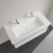 Villeroy & Boch Venticello Meubelwastafel - wasbak midden - 2 kraangaten - 100x50cm - overloop - wit 1025116