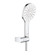 GROHE Rainshower SmartActive 130 Handdoucheset - 3 straalsoorten - rond - met houder - verstelbaar - gladde slang - 150cm - chroom/moonwhite SW472425