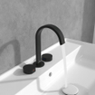 Villeroy & Boch Dawn Driegats wastafelkraan - mat zwart SW974318