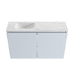 MONDIAZ TURE-DLUX 80cm toiletmeubel Clay. EDEN wastafel Opalo positie links. Met 1 kraangat. SW1104217