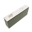 MONDIAZ TURE-DLUX 120cm toiletmeubel Army. EDEN wastafel Frappe positie links. Met 1 kraangat. SW1102649