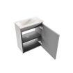 MONDIAZ TURE-DLUX 40cm toiletmeubel Plata. EDEN wastafel Frappe positie links. Zonder kraangat. SW1105201