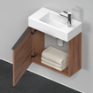 Duravit D-Neo wastafelonderkast 48.4x44x22.2cm Linksdraaiend 1 deur Noten Mat SW640716