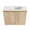 MONDIAZ TURE-DLUX 60cm toiletmeubel Washed Oak. EDEN wastafel Ostra positie rechts. Met 1 kraangat. SW1105118
