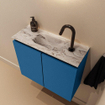 MONDIAZ TURE-DLUX 60cm toiletmeubel Jeans. EDEN wastafel Glace positie midden. Met 1 kraangat. SW1103324