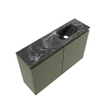MONDIAZ TURE-DLUX 80cm toiletmeubel Army. EDEN wastafel Lava positie rechts. Zonder kraangat. SW1103679