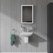 Duravit ME by Starck fontein 45x32cm met 1 kraangat met overloop met wondergliss wit SW84162