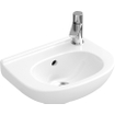 Villeroy en Boch O.novo Compact fontein 36x27,5cm met overloop en doortikbaar kraangat wit 0124116